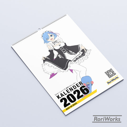Kalender Dinding 2026 - Maid on Skate