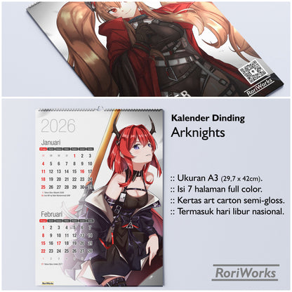 Kalender Dinding 2026 - Arknights