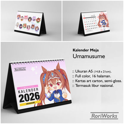 Kalender Meja 2026 - Umamusume