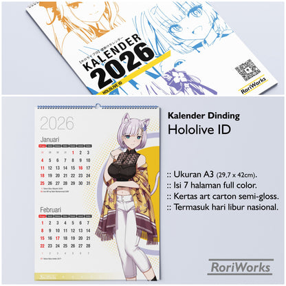 Kalender Dinding 2026 - Hololive ID