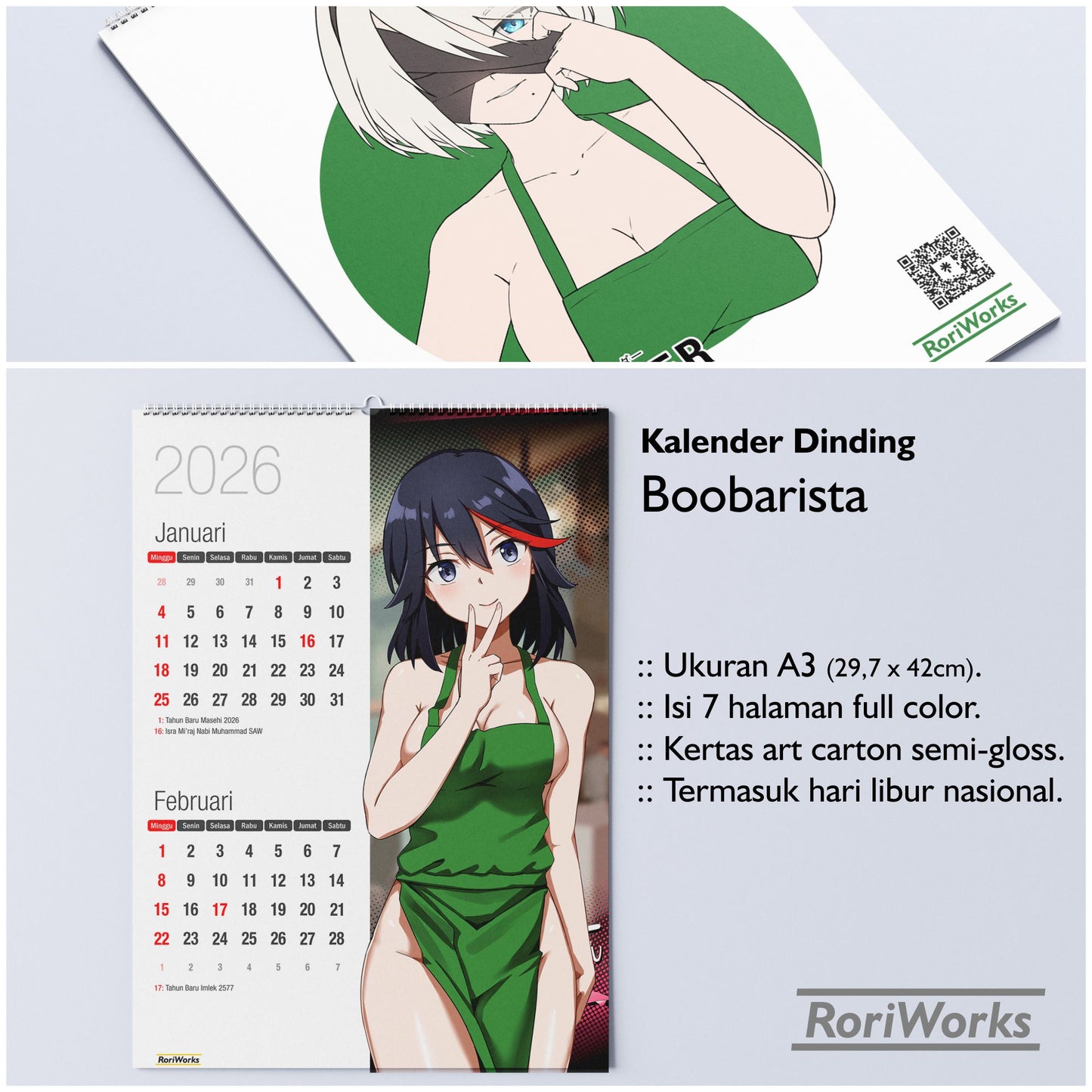 Kalender Dinding 2026 - Boobarista