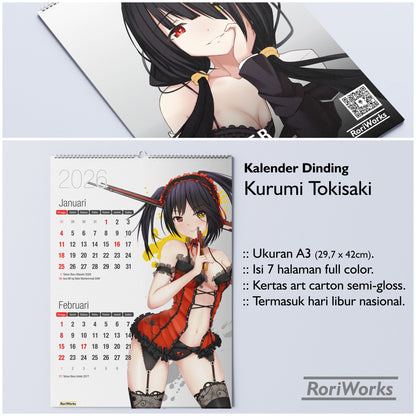 Kalender Dinding 2026 - Kurumi Tokisaki