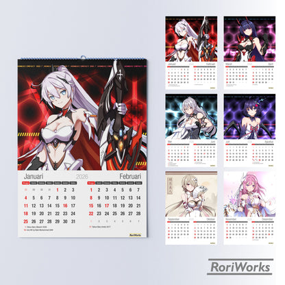 Kalender Dinding 2026 - Honkai Impact 3rd