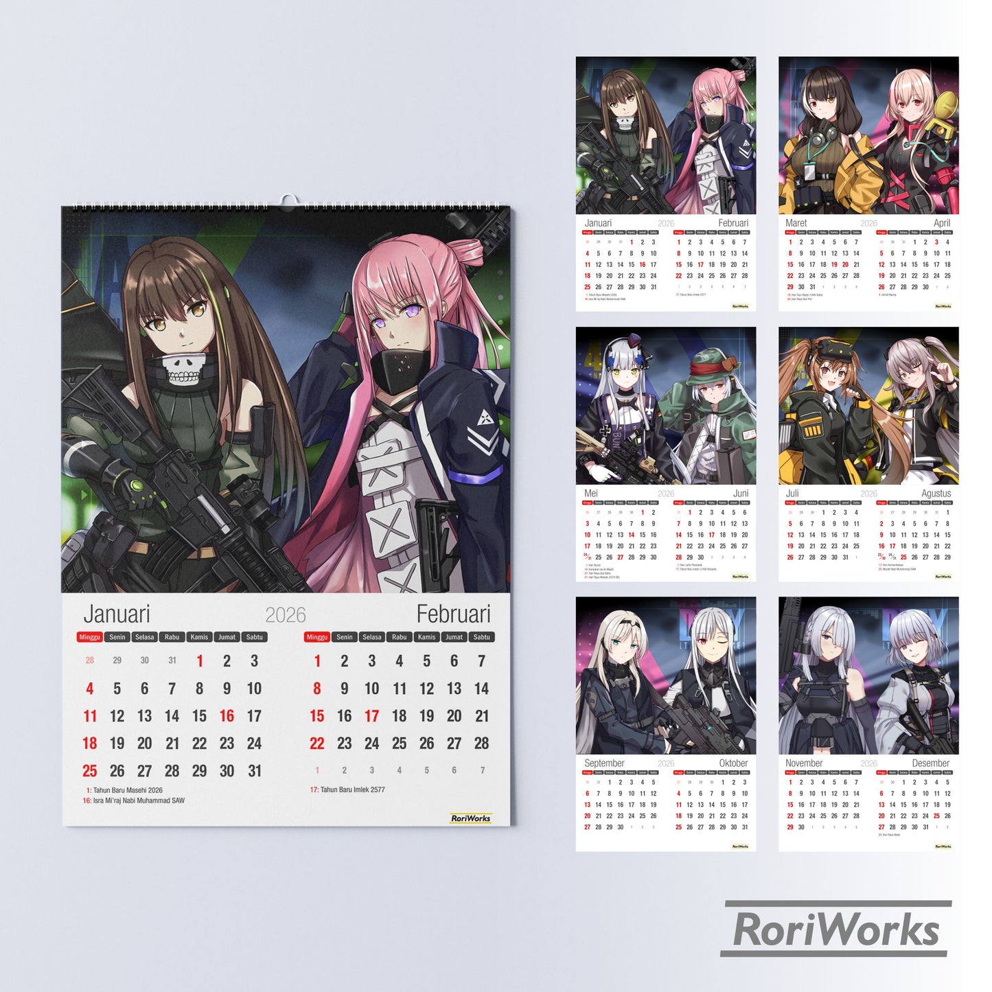 Kalender Dinding 2026 - Girls' Frontline