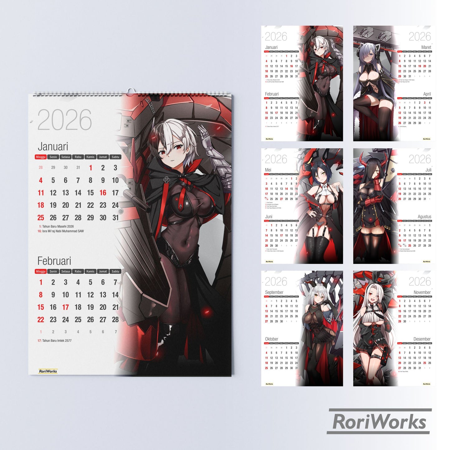 Kalender Dinding 2026 - Azur Lane (Iron Blood)