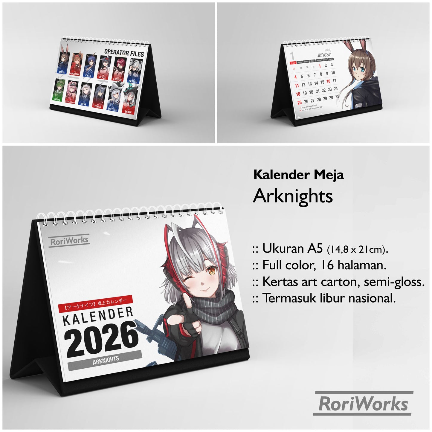 Kalender Meja 2026 - Arknights