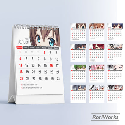Kalender Meja Mini 2026 - Arknights