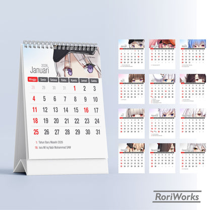 Kalender Meja Mini 2026 - Azur Lane