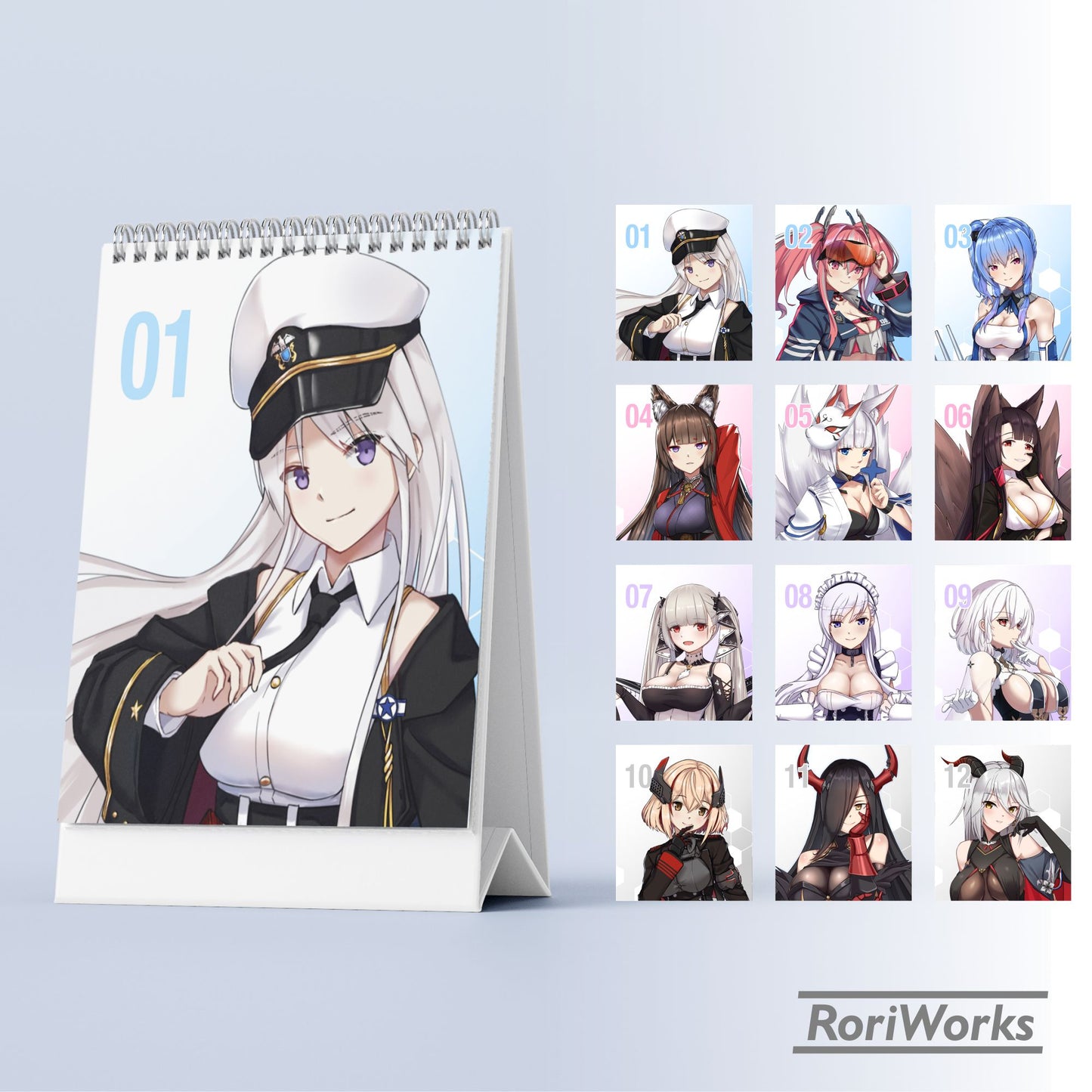 Kalender Meja Mini 2026 - Azur Lane