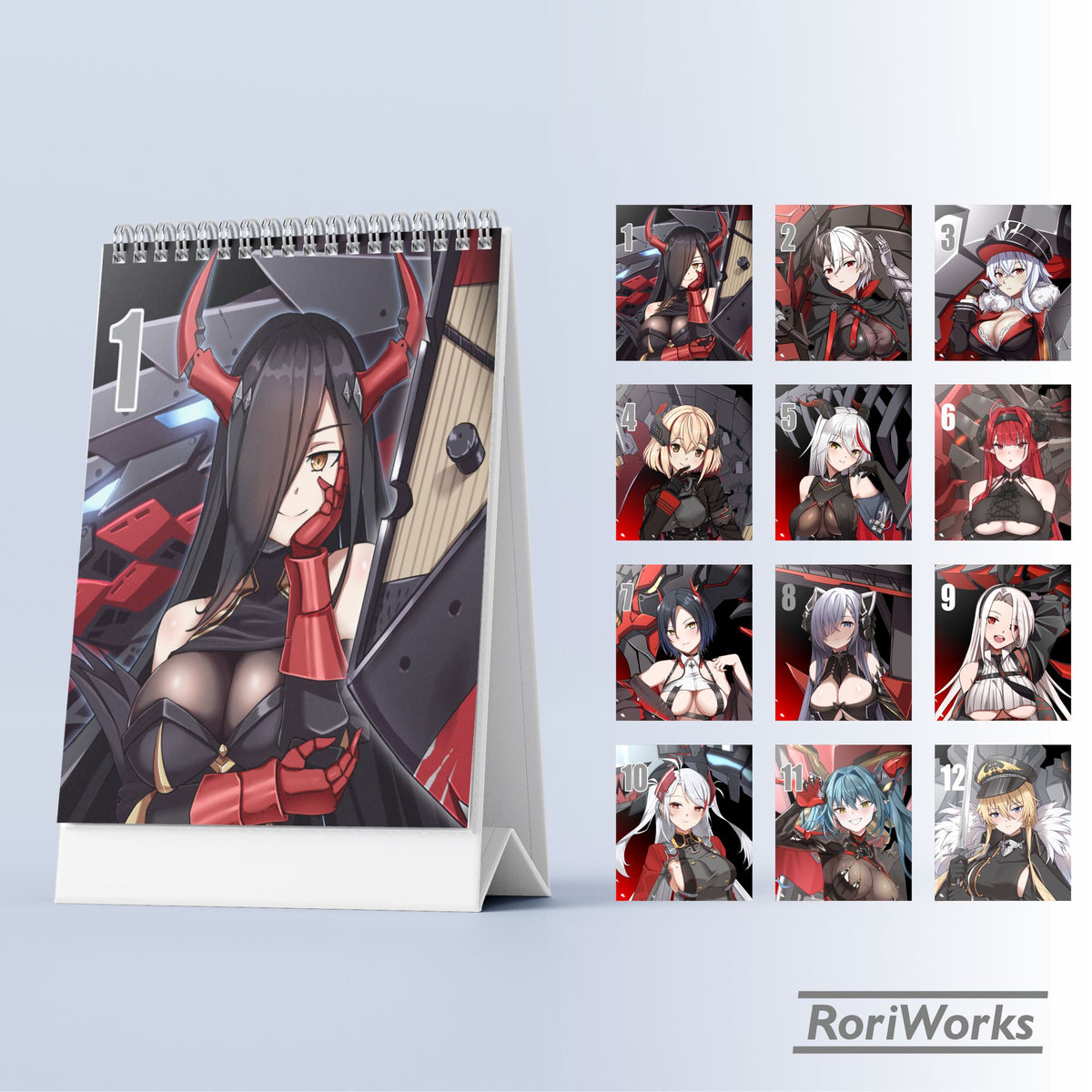 Kalender Meja Mini 2027 - Azur Lane (Iron Blood)