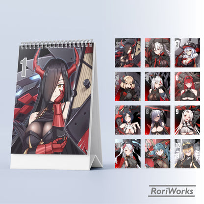 Kalender Meja Mini 2027 - Azur Lane (Iron Blood)