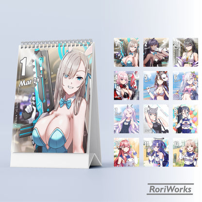 Kalender Meja Mini 2027 - Blue Archive