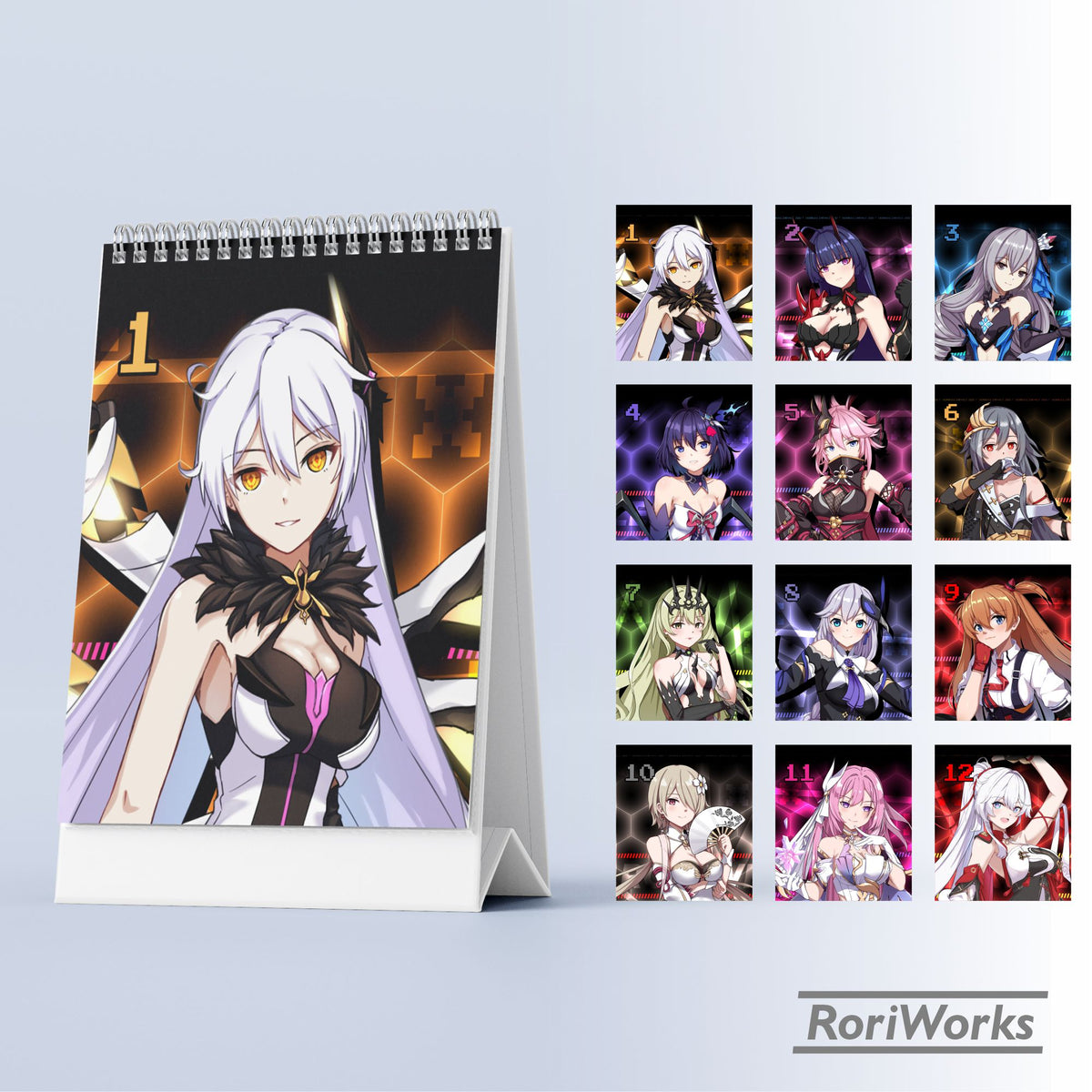 Kalender Meja Mini 2027 - Honkai Impact 3rd