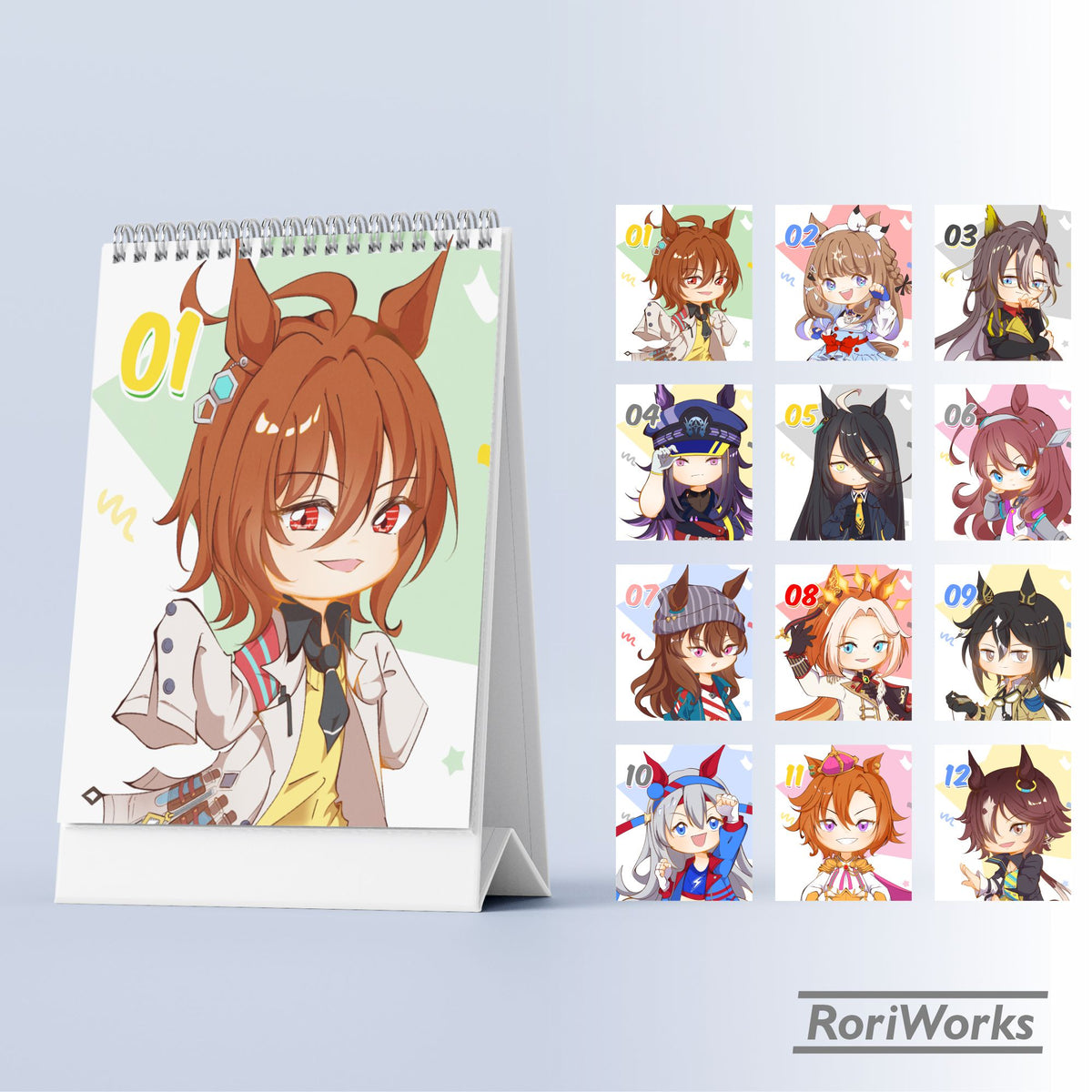 Kalender Meja Mini 2027 - Umamusume