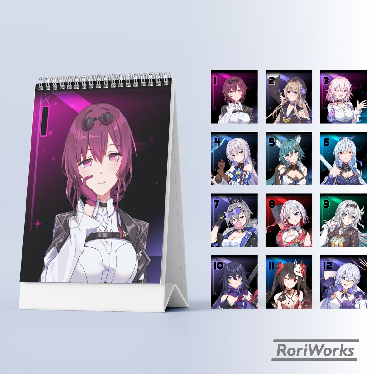 Kalender Meja Mini 2027 - Honkai Star Rail