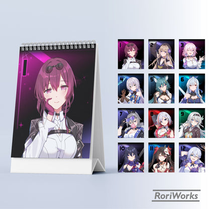 Kalender Meja Mini 2027 - Honkai Star Rail