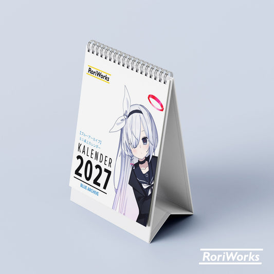 Kalender Meja Mini 2027 - Blue Archive