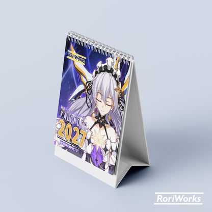 Kalender Meja Mini 2027 - Honkai Impact 3rd