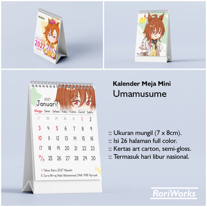 Kalender Meja Mini 2027 - Umamusume