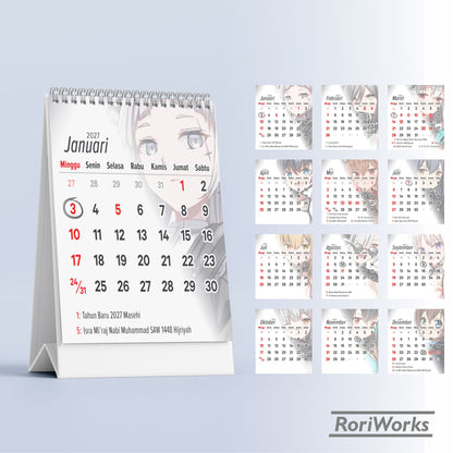 Kalender Meja Mini 2027 - Arknights