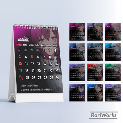 Kalender Meja Mini 2027 - Honkai Star Rail