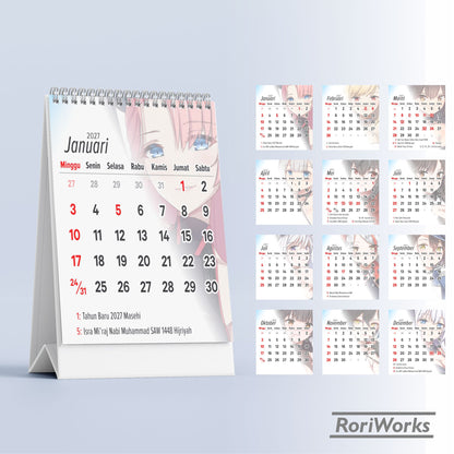 Kalender Meja Mini 2027 - Azur Lane (Race Queen)