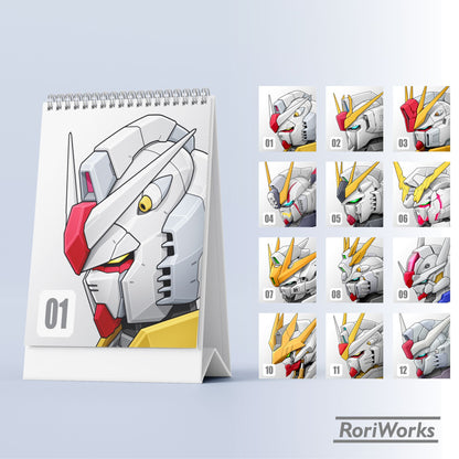 Kalender Meja Mini 2026 - Gundam