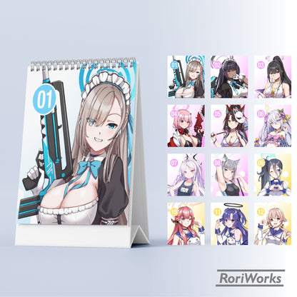 Kalender Meja Mini 2026 - Blue Archive