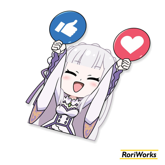 Stiker Emilia Like and Love | Re:ZERO