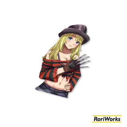 Stiker Freddy Krueger | Horror Bishoujo