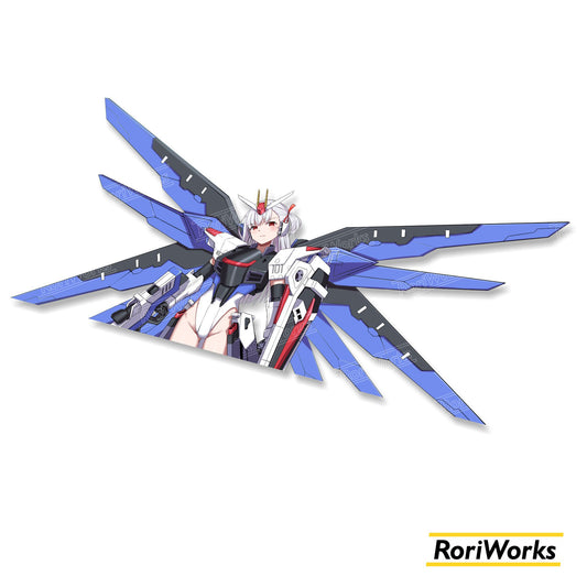 Stiker Freedom Gundam Girl
