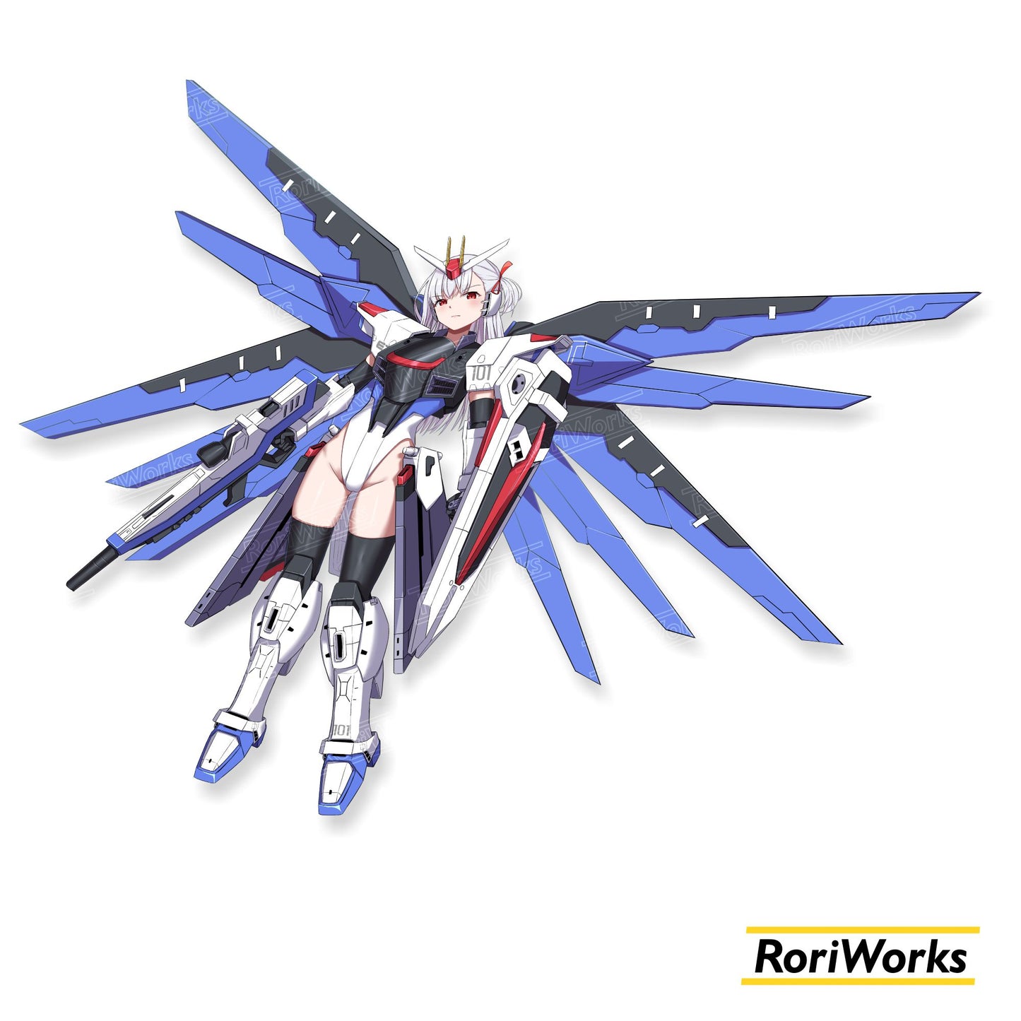Stiker - Freedom Gundam Girl
