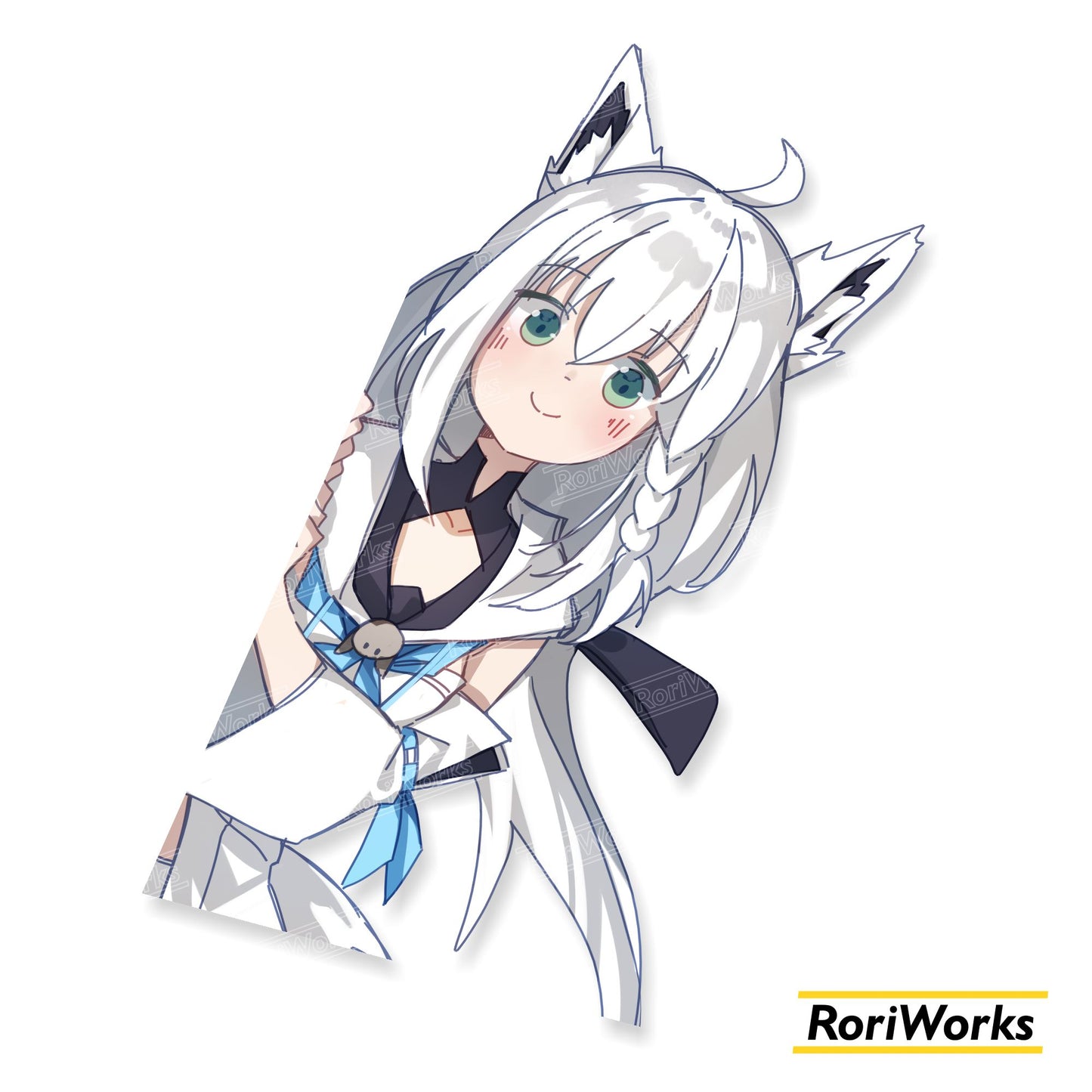 Stiker Intip - Fubuki Shirakami