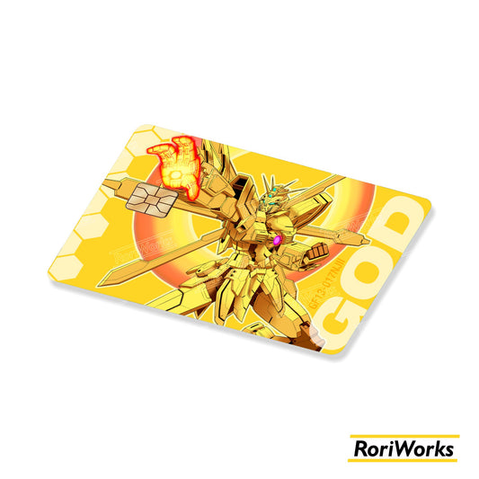 Stiker Kartu - God Gundam (Hyper Mode)