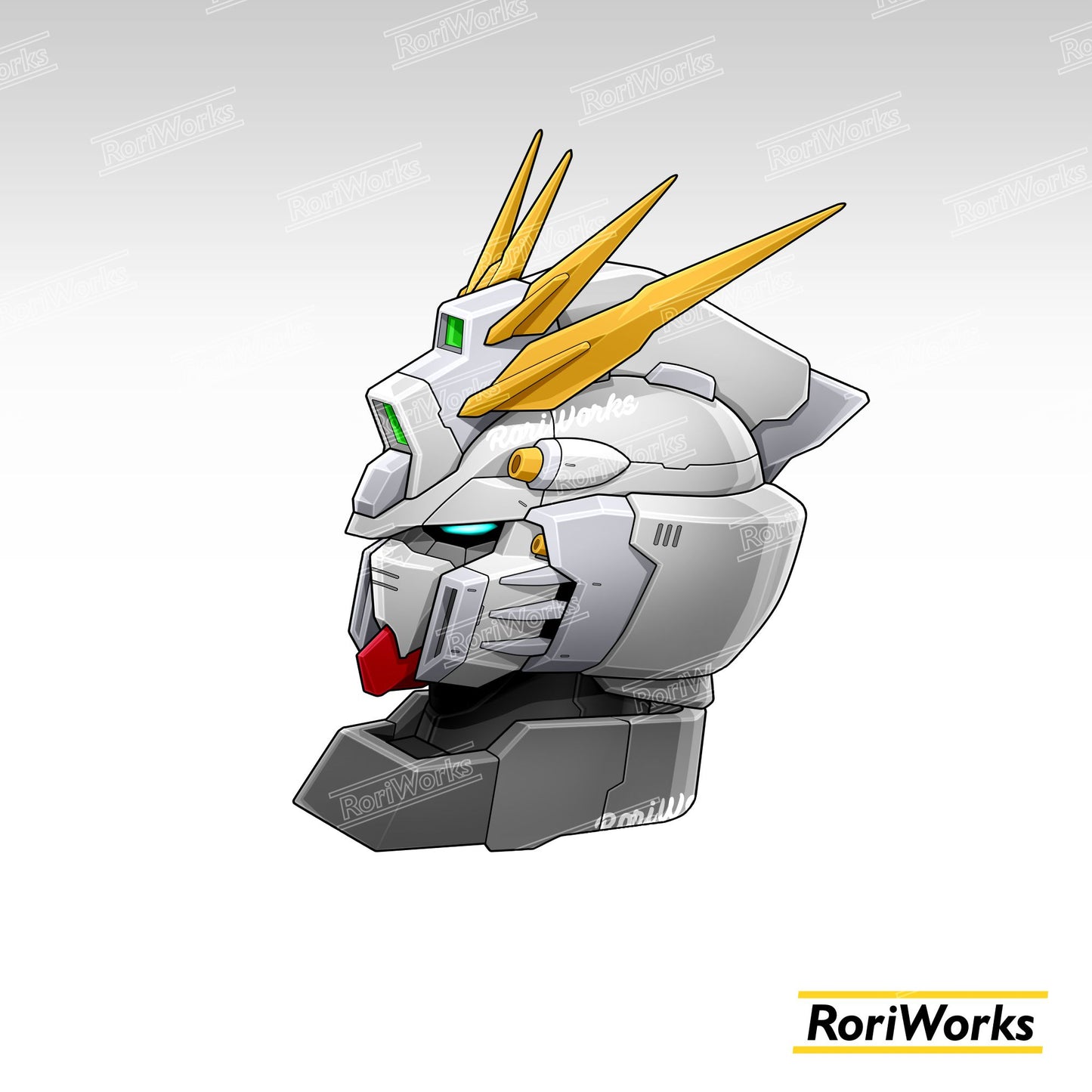 Stiker God Gundam Head