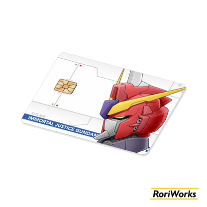 Stiker Kartu - Immortal Justice Gundam Head
