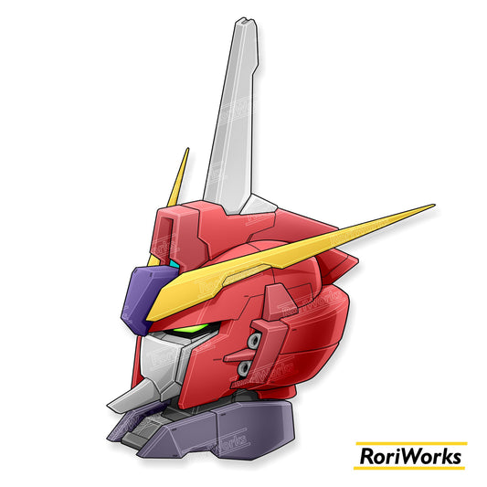 Stiker Immortal Justice Gundam Head