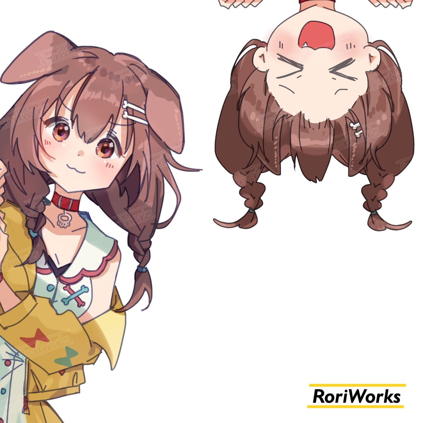 Stiker Intip - Korone Inugami