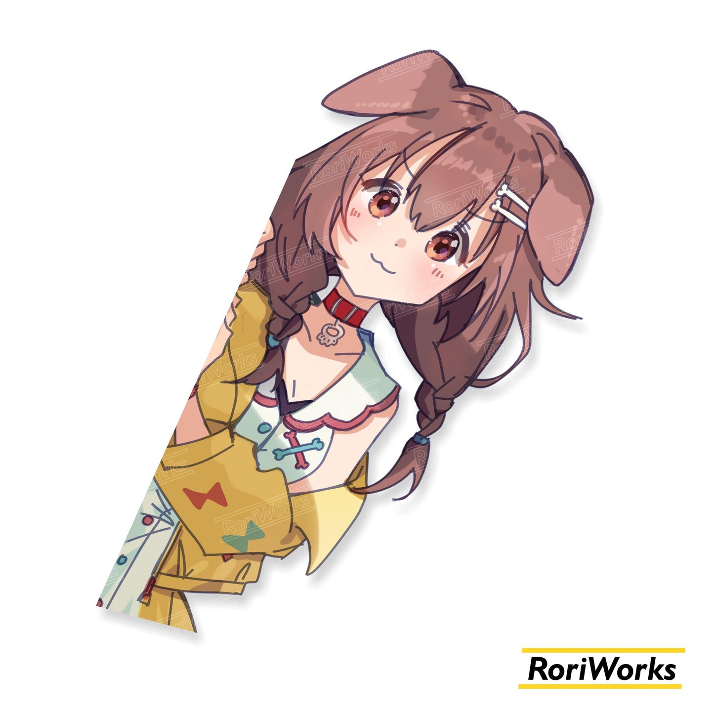 Stiker Intip - Korone Inugami