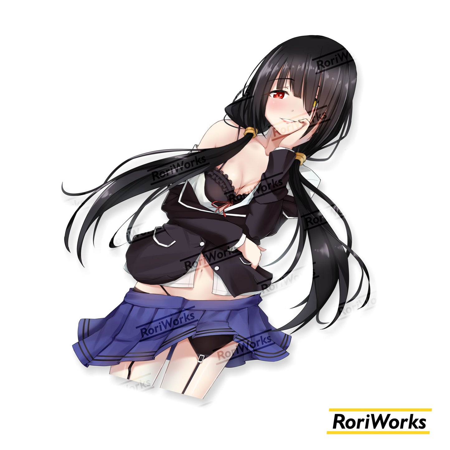 Stiker - Kurumi Tokisaki (Lewd Schoolgirl)