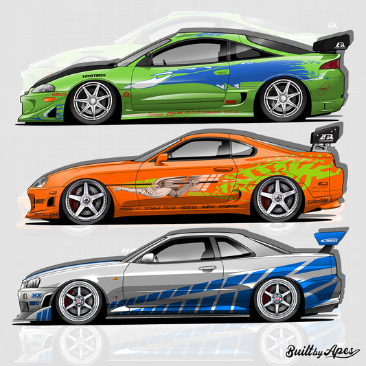 Stiker - Fast & Furious Bundle