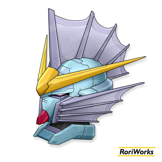 Stiker Mermaid Gundam Head