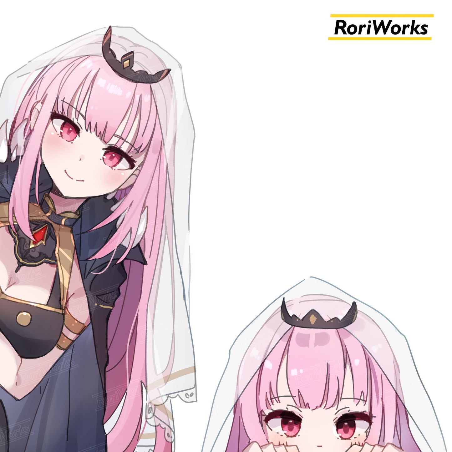Stiker Intip - Mori Calliope