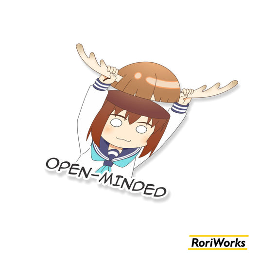 Stiker Nokotan Open Minded | Shikanoko Nokonoko Koshitantan
