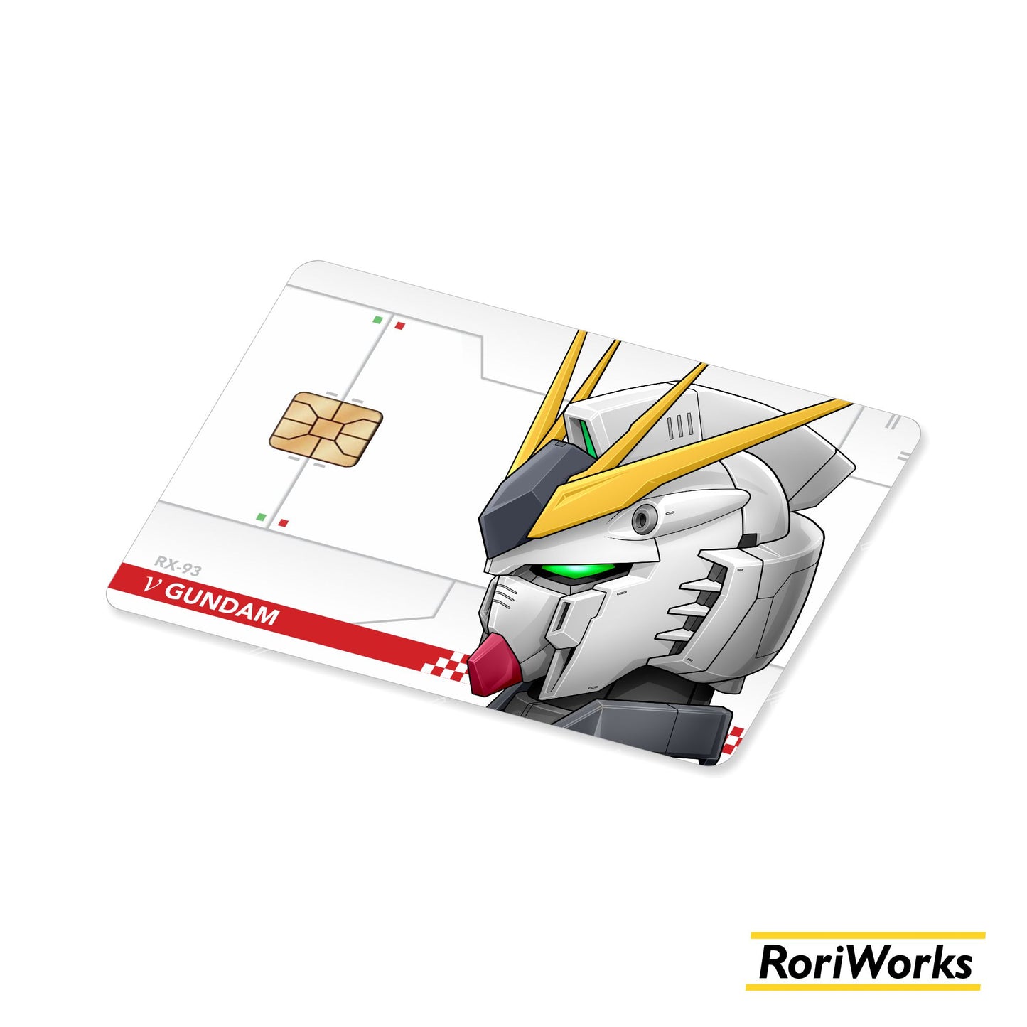 Stiker Kartu - ν Gundam Head