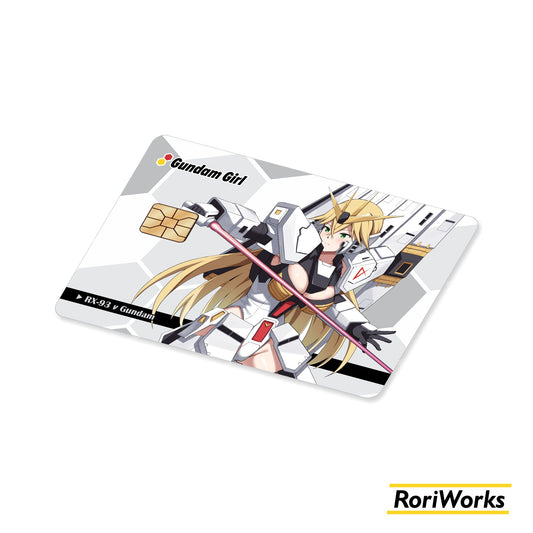 Stiker Kartu - ν Gundam (Mecha Musume)