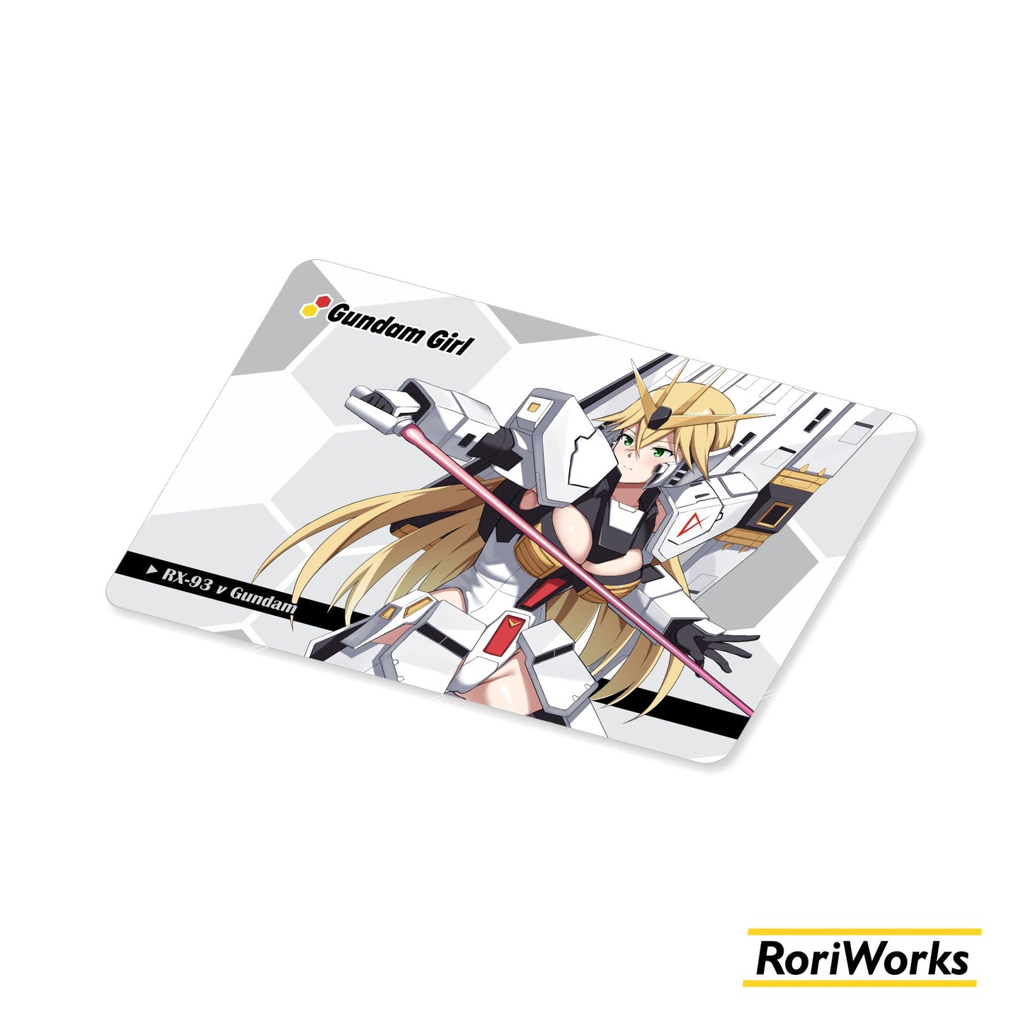 Stiker Kartu - ν Gundam (Mecha Musume)