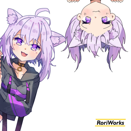 Stiker Intip - Okayu Nekomata
