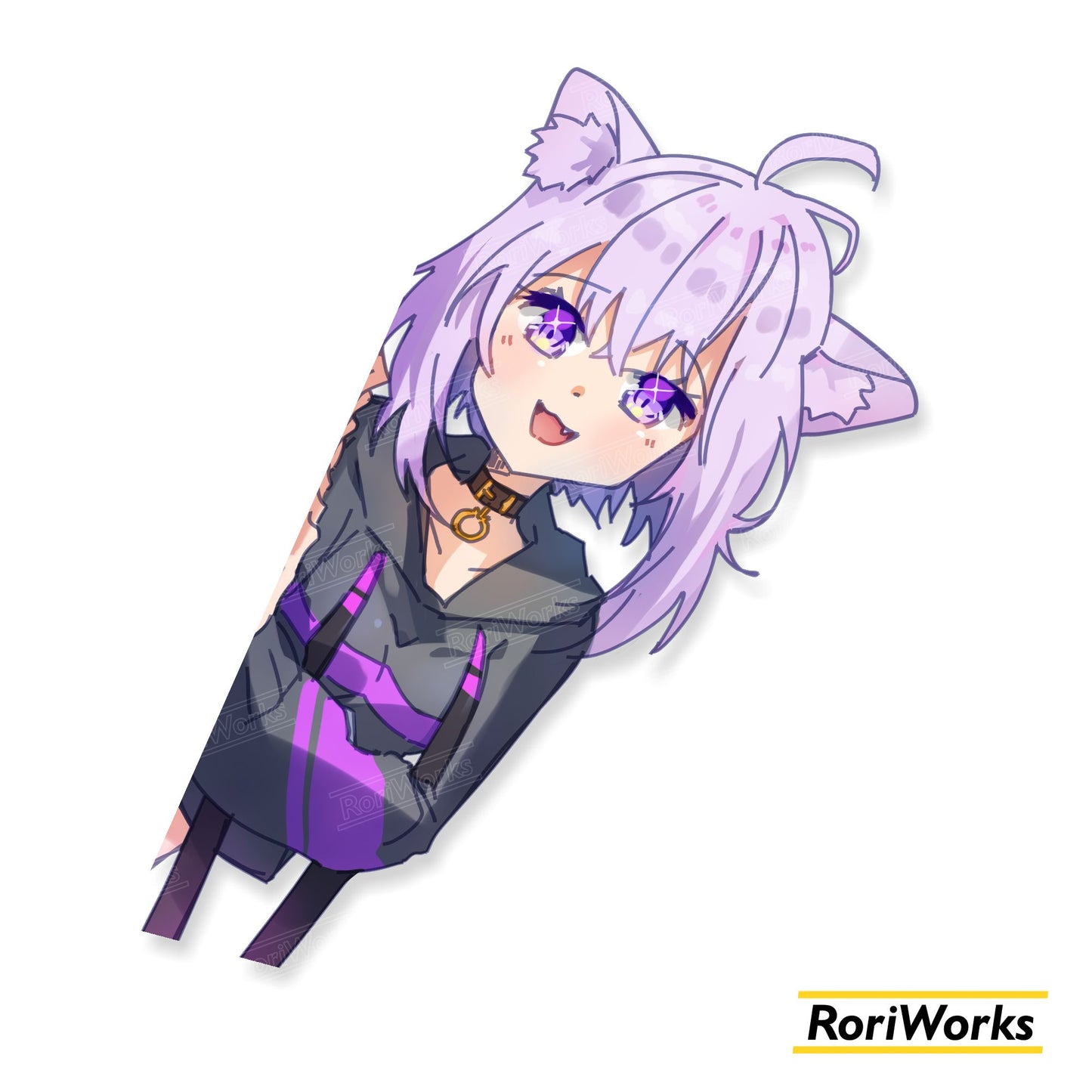 Stiker Intip - Okayu Nekomata