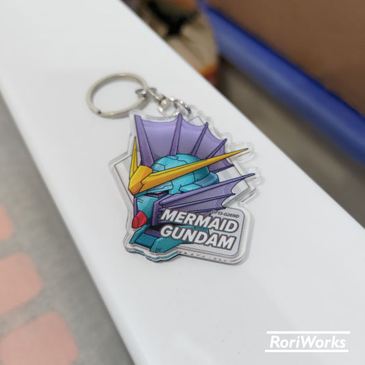 Keychain Mermaid Gundam Head
